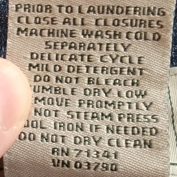 L.L. Bean Jean Jacket Button-Down Front Blue Lined Size Small (EUC) - Picture 9 of 9